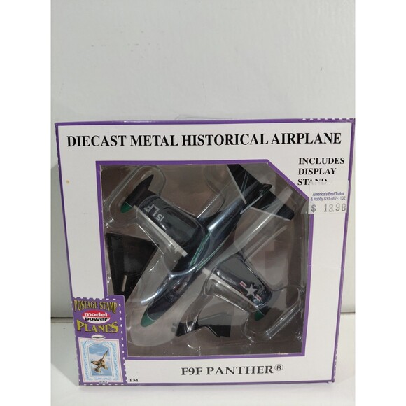 Model Power 5393-1 Postage Stamp 1:100 Scale Die Cast F9F Panther Airplane - Picture 9 of 11